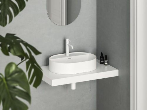 Mosdó, Ravak Ceramic Slim Shelf O 55 kerámiamosdó matt fehér XJX0E155001