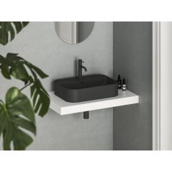   Mosdó, Ravak Ceramic Slim Shelf R 55 kerámiamosdó matt fekete XJX0D155004