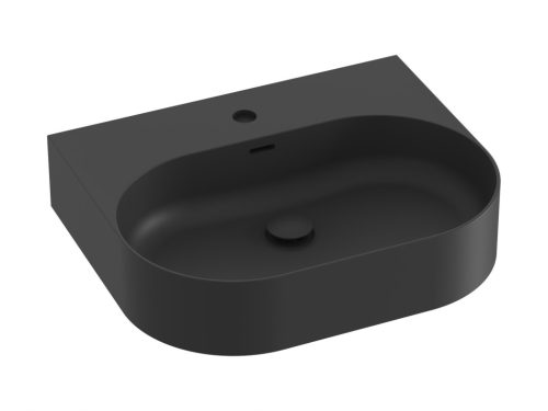 Mosdó, Ravak Ceramic Slim Wall O 55 N kerámiamosdó matt fekete XJX0D155003