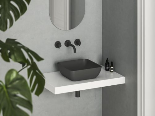 Mosdó, Ravak Uni Slim 38 S kerámiamosdó, antracit XJX03138000