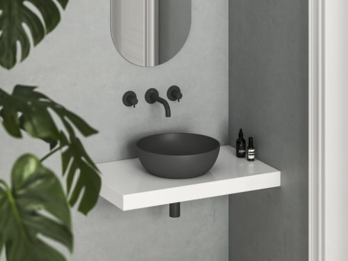 Mosdó, Ravak Uni Slim 40 B kerámiamosdó, antracit XJX03140000