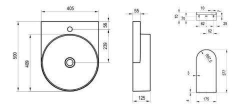 Mosdó, Ravak Yard 40 kerámiamosdó Deepsea Blue XJX07240000