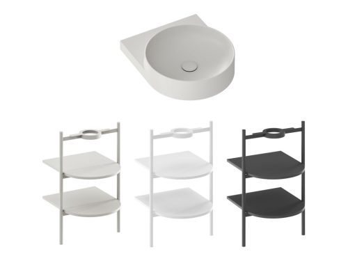 Mosdó, Ravak Yard 40 kerámiamosdó Smoke Grey XJX0O240000