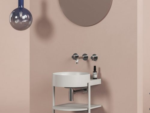 Mosdó, Ravak Yard 40 kerámiamosdó Smoke Grey, túlfolyó furat nélkül XJX0O040000