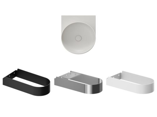 Mosdó, Ravak Yard 40 kerámiamosdó Smoke Grey, túlfolyó furat nélkül XJX0O040000