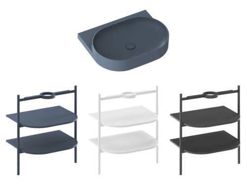 Mosdó, Ravak Yard 60 kerámiamosdó Deepsea Blue, túlfolyó furat nélkül XJX07060000