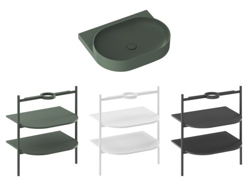 Mosdó, Ravak Yard 60 kerámiamosdó Grey Green XJX08260000