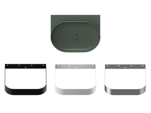 Mosdó, Ravak Yard 60 kerámiamosdó Grey Green, túlfolyó furat nélkül XJX08060000