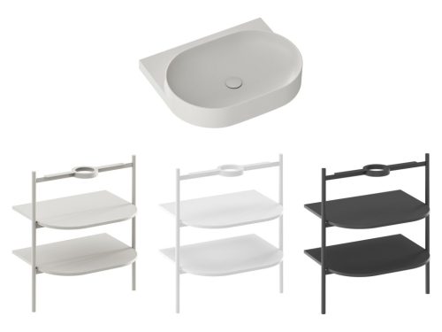 Mosdó, Ravak Yard 60 kerámiamosdó Smoke Grey XJX0O260000