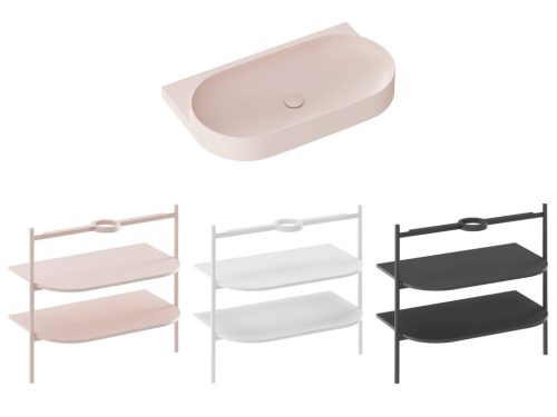 Mosdó, Ravak Yard 80 kerámiamosdó Alabaster Pink XJX0G280000