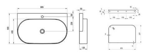Mosdó, Ravak Yard 80 kerámiamosdó Deepsea Blue XJX07280000
