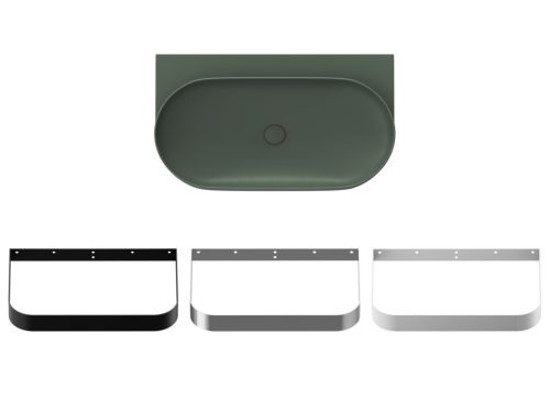 Mosdó, Ravak Yard 80 kerámiamosdó Grey Green, túlfolyó furat nélkül XJX08080000