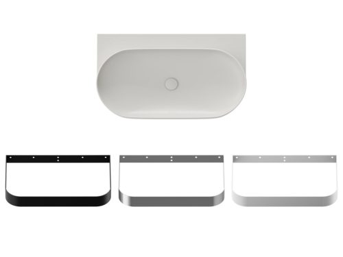 Mosdó, Ravak Yard 80 kerámiamosdó Smoke Grey, túlfolyó furat nélkül XJX0O080000