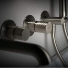 Falba süllyesztett csaptelep, Deante Silia Hexa kádtöltő, szálcsiszolt acél BHS_F18P