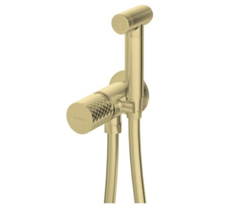 Falba süllyesztett csaptelep, Deante Silia Hexa bidé csaptelep szálcsiszolt arany BHS_R34M