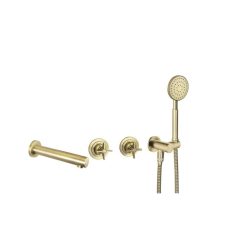   Falba süllyesztett csaptelep, Deante Temisto kádtöltő csaptelep zuhanyszettel, sárgaréz BQT_M18P