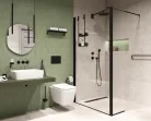 Trópusi zuhany, Deante Cascada fejzuhany, kerek, 250 mm, fekete NAC_N91K