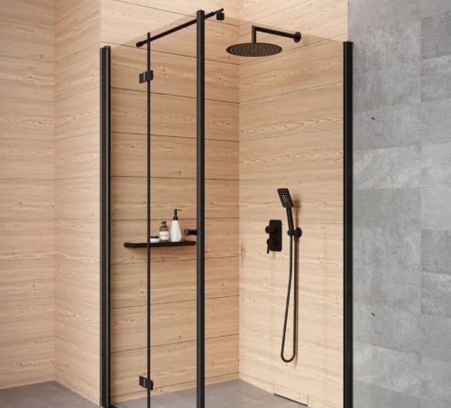 Fali kifolyócső, Deante Cascada zuhany kifolyócső, fali, 325 mm, fekete NAC_N47K