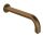 Fali kifolyócső, Deante Silia zuhany kifolyócső, fali, 380 mm, szálcsiszolt bronz NQS_C41K