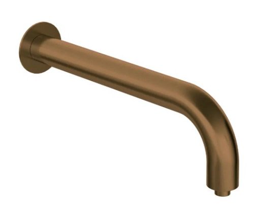 Fali kifolyócső, Deante Silia zuhany kifolyócső, fali, 380 mm, szálcsiszolt bronz NQS_C41K