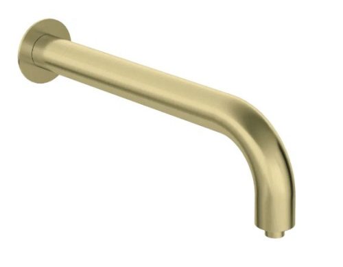 Fali kifolyócső, Deante Silia zuhany kifolyócső, fali, 380 mm, szálcsiszolt arany NQS_R41K