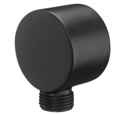 Alkatrész, Deante Cascada kerek sarokcsatlakozó, fekete NAC_N54K