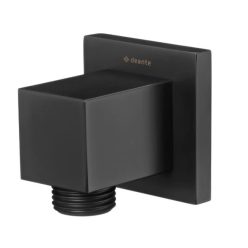   Alkatrész, Deante Cascada négyzet sarokcsatlakozó, fekete NAC_N55K