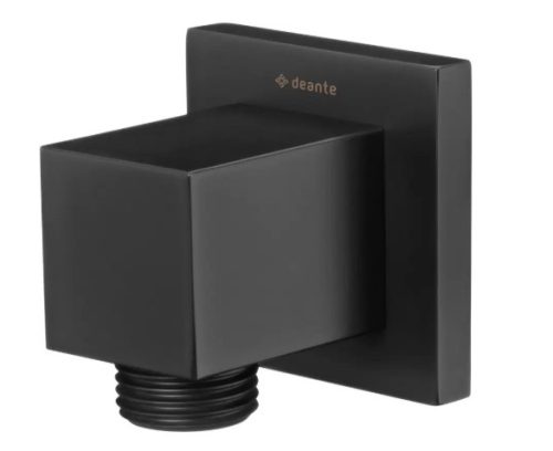Alkatrész, Deante Cascada négyzet sarokcsatlakozó, fekete NAC_N55K