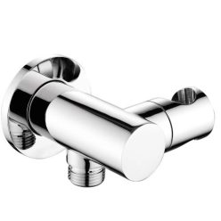   Alkatrész, Deante Cascada sarokcsatlakozó, kerek, kézizuhany tartóval, króm NAC_057K