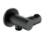 Alkatrész, Deante Cascada sarokcsatlakozó, kerek, kézizuhany tartóval, fekete NAC_N57K