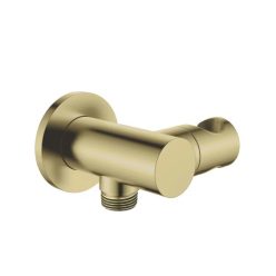   Alkatrész, Deante Cascada sarokcsatlakozó, kerek, kézizuhany tartóval,szálcsiszolt arany NAC_R57K