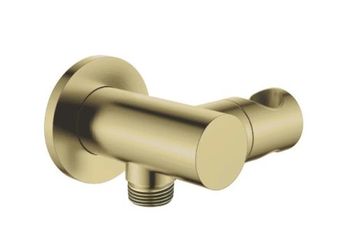 Alkatrész, Deante Cascada sarokcsatlakozó, kerek, kézizuhany tartóval,szálcsiszolt arany NAC_R57K