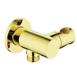   Alkatrész, Deante Cascada sarokcsatlakozó, kerek, kézizuhany tartóval, arany NAC_Z57K