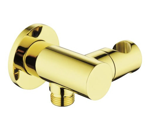 Alkatrész, Deante Cascada sarokcsatlakozó, kerek, kézizuhany tartóval, arany NAC_Z57K