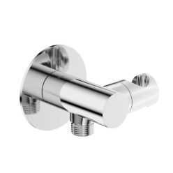   Alkatrész, Deante Silia sarokcsatlakozó, kerek, kézizuhany tartóval, króm NQS_057K