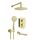 Falba süllyesztett csaptelep, Deante Arnika zuhanyszett+kádkifolyó szálcsiszolt arany BXYYRQAM