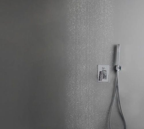 Falba süllyesztett csaptelep, Deante Anemon falsík alatti zuhanyszett, króm NAC_09AP