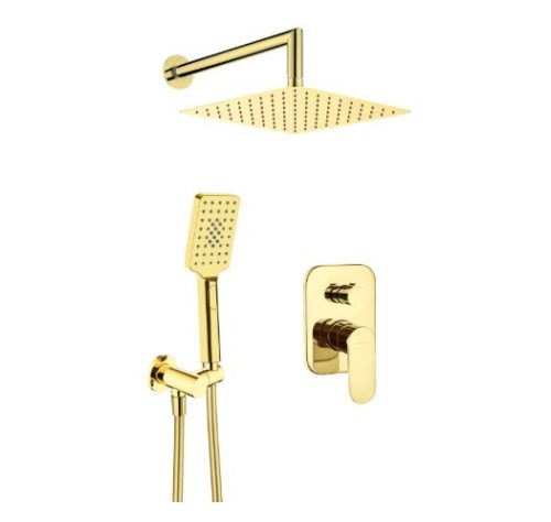 Falba süllyesztett csaptelep, Deante Alpinia falsík alatti zuhanyszett, arany NAC_Z9LP