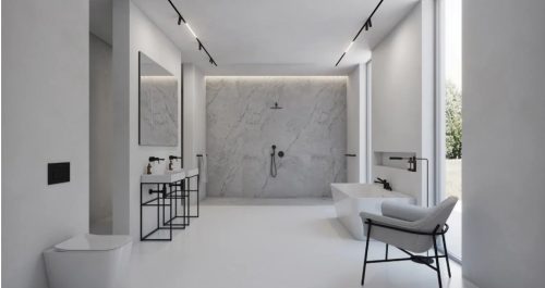 Falba süllyesztett csaptelep, Deante Arnika falsík alatti zuhanyszett, fekete NAC_N9QP