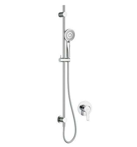 Falba süllyesztett csaptelep, Deante Arnika falsík alatti zuhanyszett, króm NAC_09TP