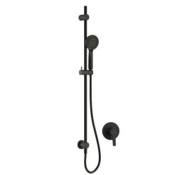   Falba süllyesztett csaptelep, Deante Arnika falsík alatti zuhanyszett, fekete NAC_N9TP