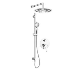   Falba süllyesztett csaptelep, Deante Arnika falsík alatti zuhanyszett fejzuhannyal, króm NAC_06QP