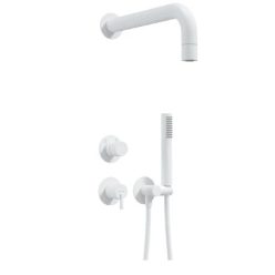   Falba süllyesztett csaptelep, Deante Silia falsík alatti zuhanyszett fejzuhannyal, fehér NQS_A9XK