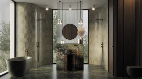 Falba süllyesztett csaptelep, Deante Silia zuhanyszett fejzuhannyal, szálcsiszolt bronz NQS_C9XK