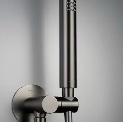 Falba süllyesztett csaptelep, Deante Silia zuhanyszett fejzuhannyal, titanium NQS_D9XK