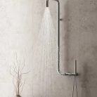 Falba süllyesztett csaptelep, Deante Silia zuhanyszett fejzuhannyal, titanium NQS_D9XK