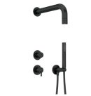 Falba süllyesztett csaptelep, Deante Silia zuhanyszett fejzuhannyal, fekete NQS_N9XK