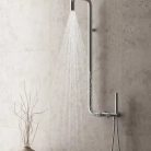 Falba süllyesztett csaptelep, Deante Silia zuhanyszett fejzuhannyal, szálcsiszolt arany NQS_R9XK