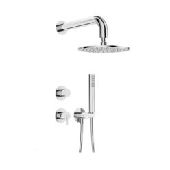   Falba süllyesztett csaptelep, Deante Silia falsík alatti zuhanyszett fejzuhannyal, króm NQS_09YK