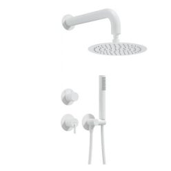   Falba süllyesztett csaptelep, Deante Silia falsík alatti zuhanyszett fejzuhannyal, fehér NQS_A9YK